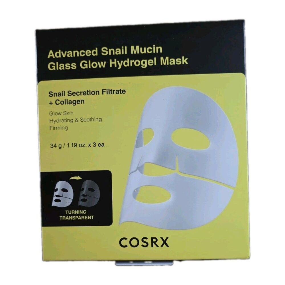 COSRX Advanced Snail Mucin Hydrogel Face Mask Snail + Collagen 34g Glow